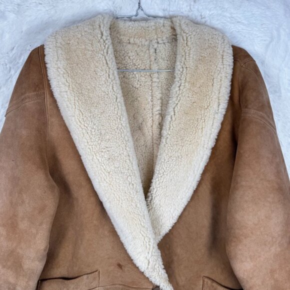 Vintage Shearlings By Sheepskin Market Suede Leather Men’s Sz XL Jacket Coat - Picture 2 of 12